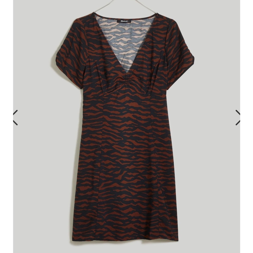 Madewell abstract animal print minidress